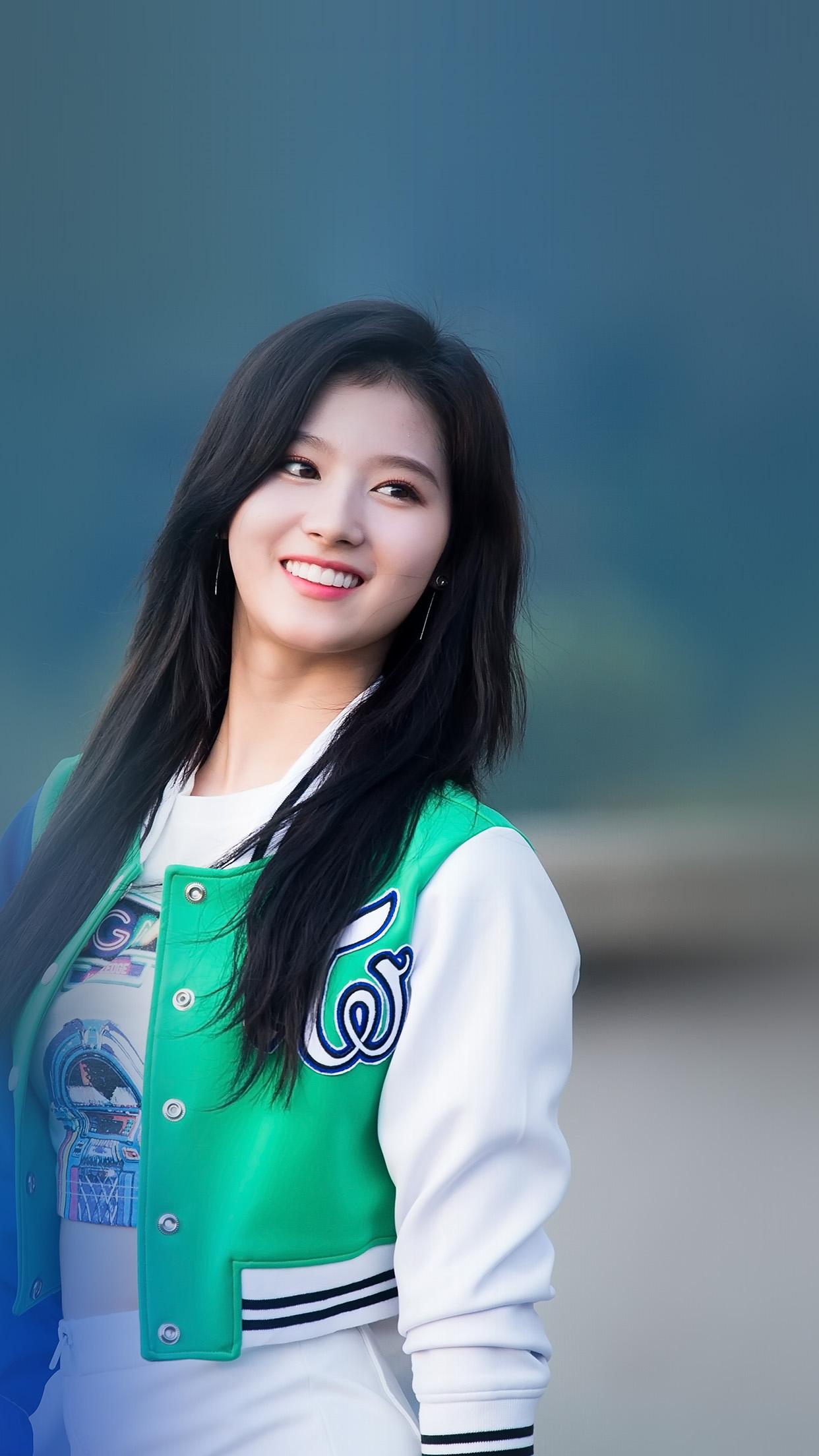 Sana Girl Twice Blue Summer Wallpaper
