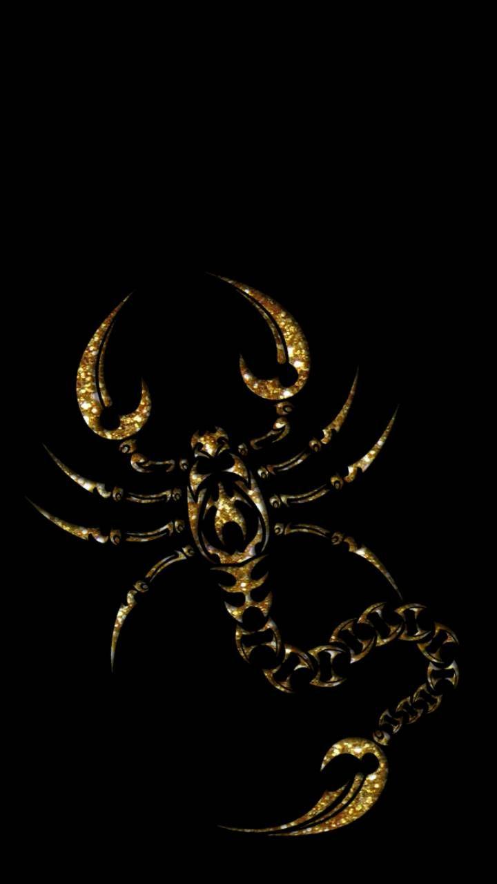 Golden Scorpion. Black wallpaper, Black wallpaper