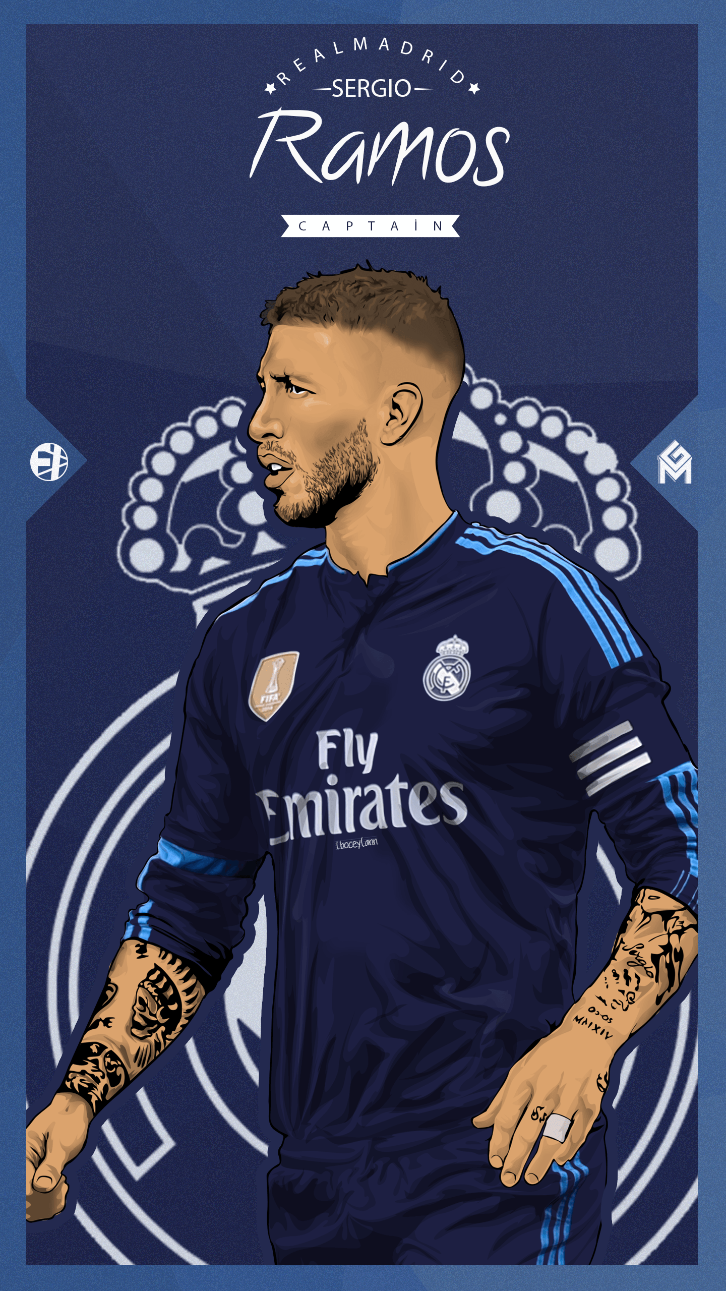 Free download Sergio Ramos Vector by fimgraphic [1440x2560]