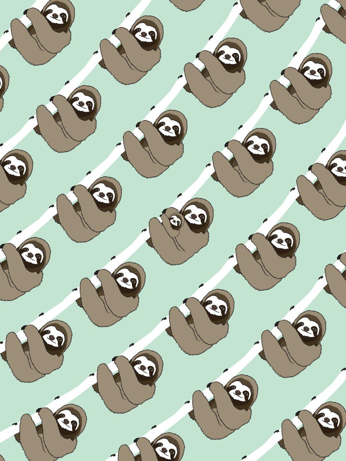Sloth pattern by Pattern Paper Co. Pattern We Love. Sloth