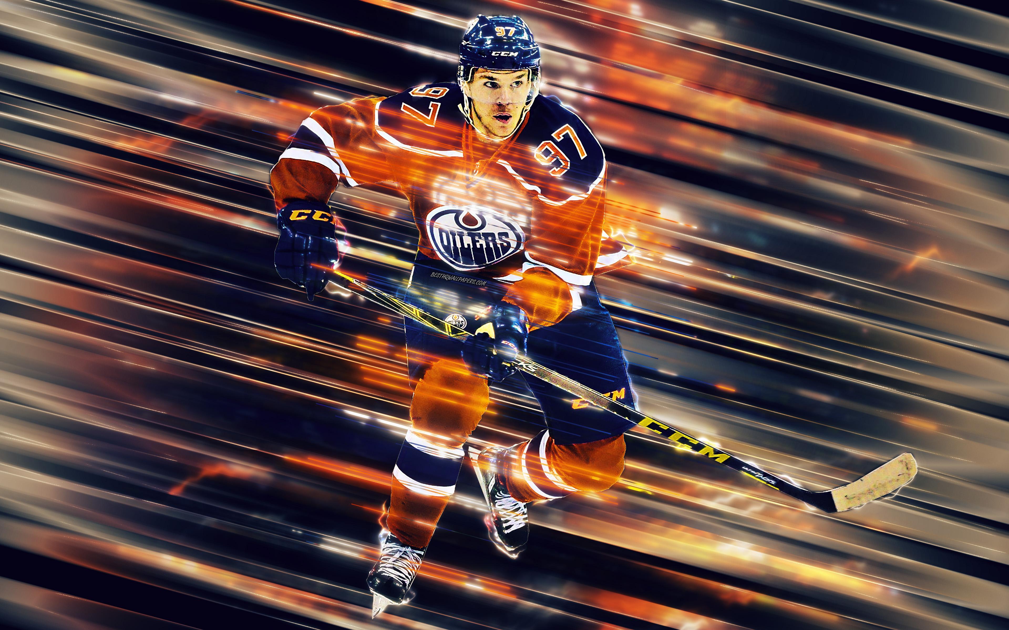 Download wallpaper Connor McDavid, 4k, Canadian hockey player