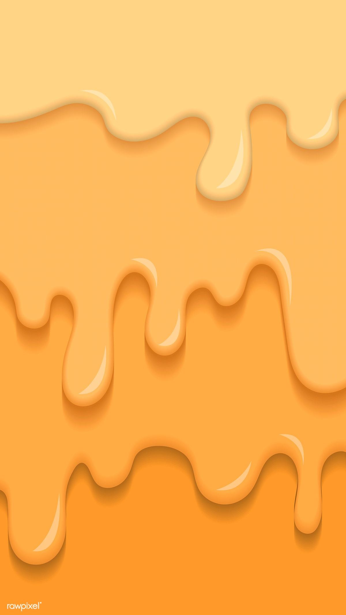 Download premium vector of Creamy dripping shades of yellow mobile phone