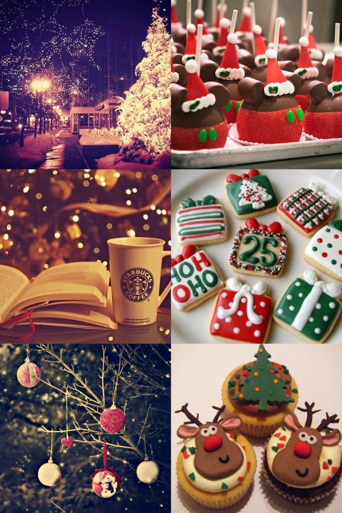 Christmas tumblr collage. Wallpaper. Cute christmas