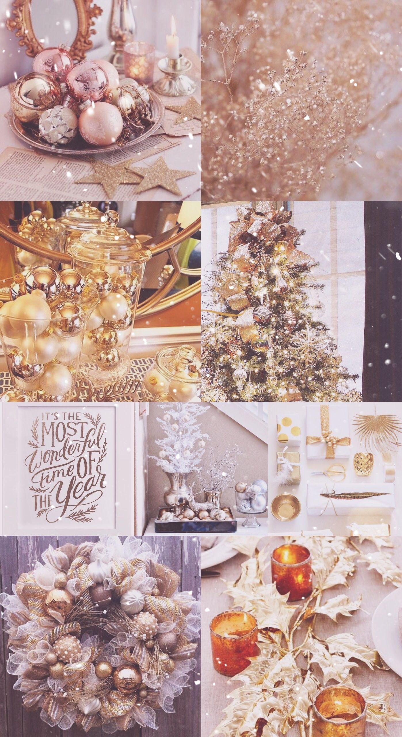 gold, Christmas, xmas, wallpaper, sparkly, glitter, pretty