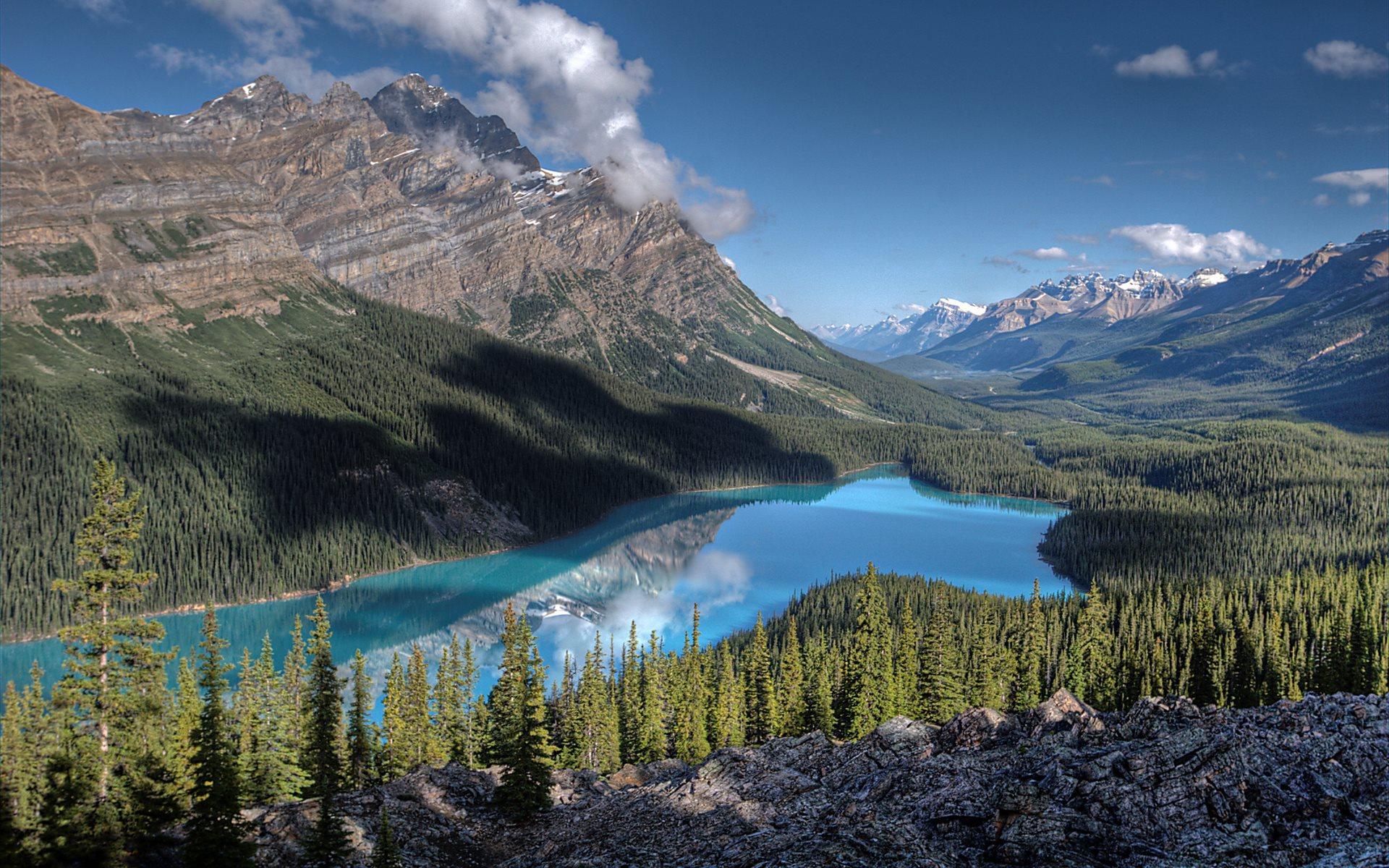 Download wallpaper Banff National Park, summer, Peyto Lake