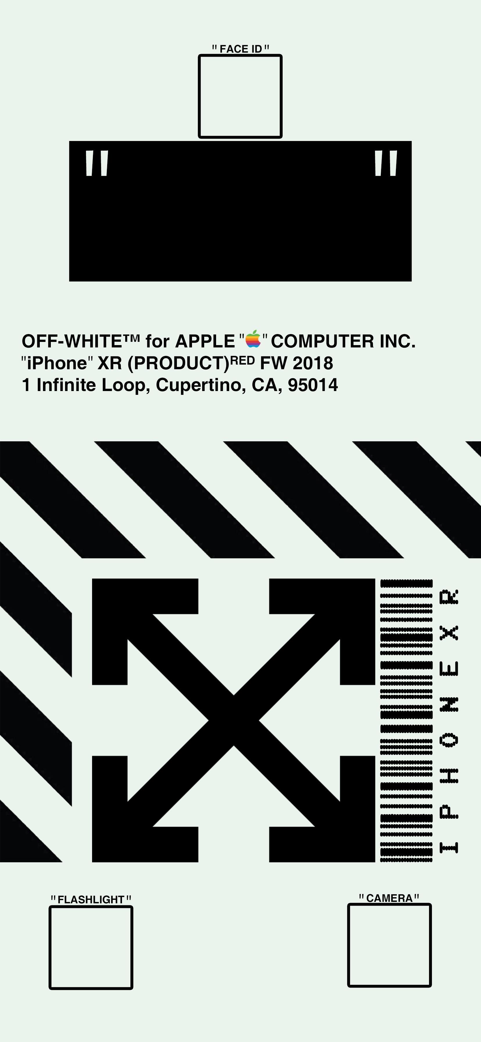 An “Off White” Inspired Wallpaper Optimized For The IPhone XR