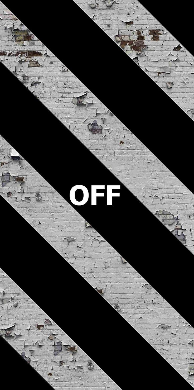 Off white black and white brick wallpaper iphone 4K