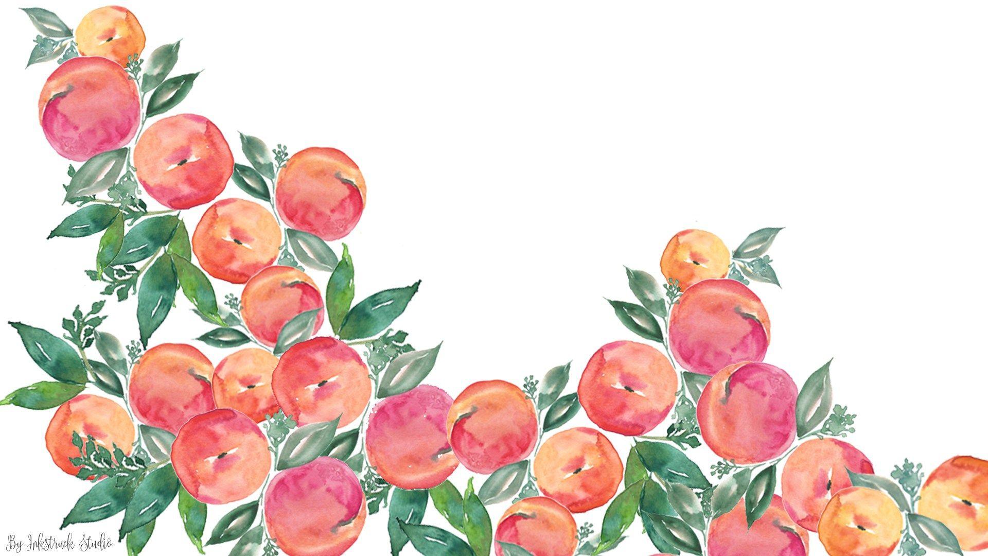 Download free watercolor peach wallpaper for desktop, iPhone and iPad Hamza. Inkstruck St. Peach wallpaper, Floral wallpaper desktop, Floral watercolor