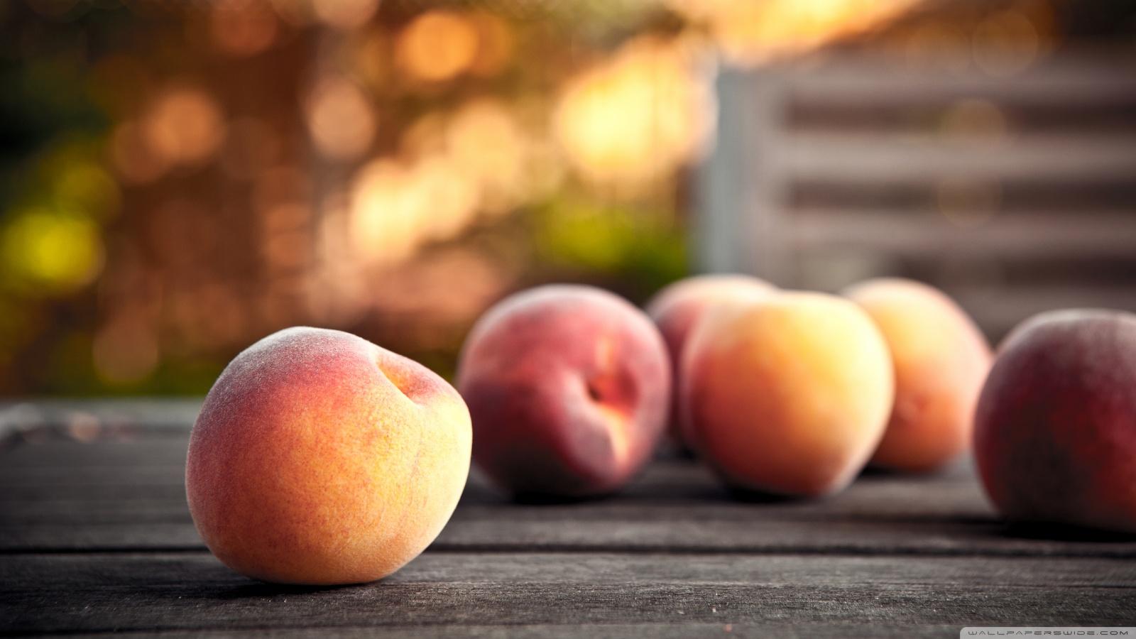 Peaches Close Up HD Wallpaper