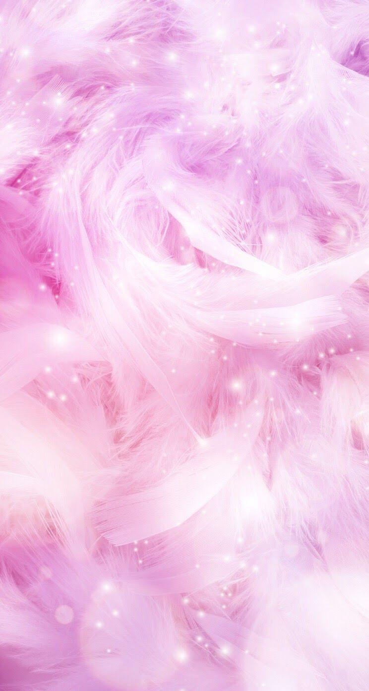 Cotton candy feathers iPhone wallpaper background lockscreen