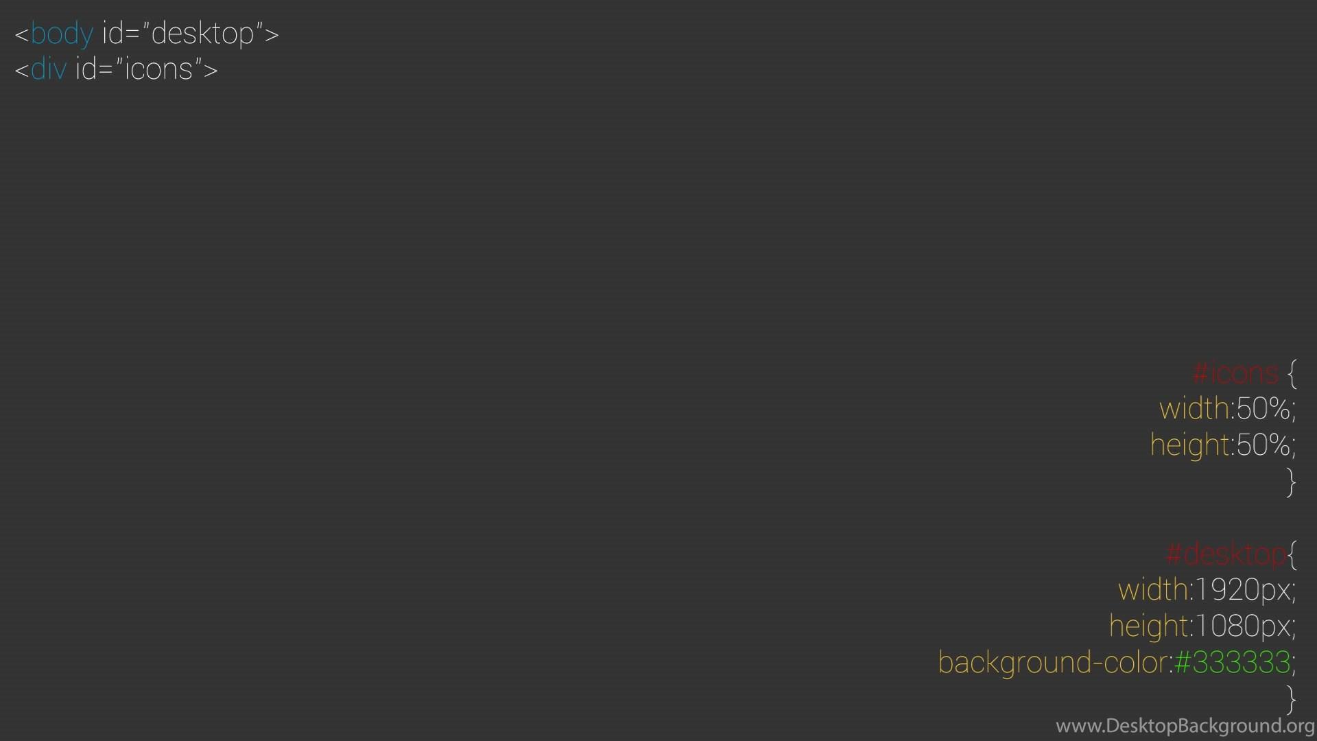 V2]Minimalist, Highlighted HTML CSS Code Style [1920x1080
