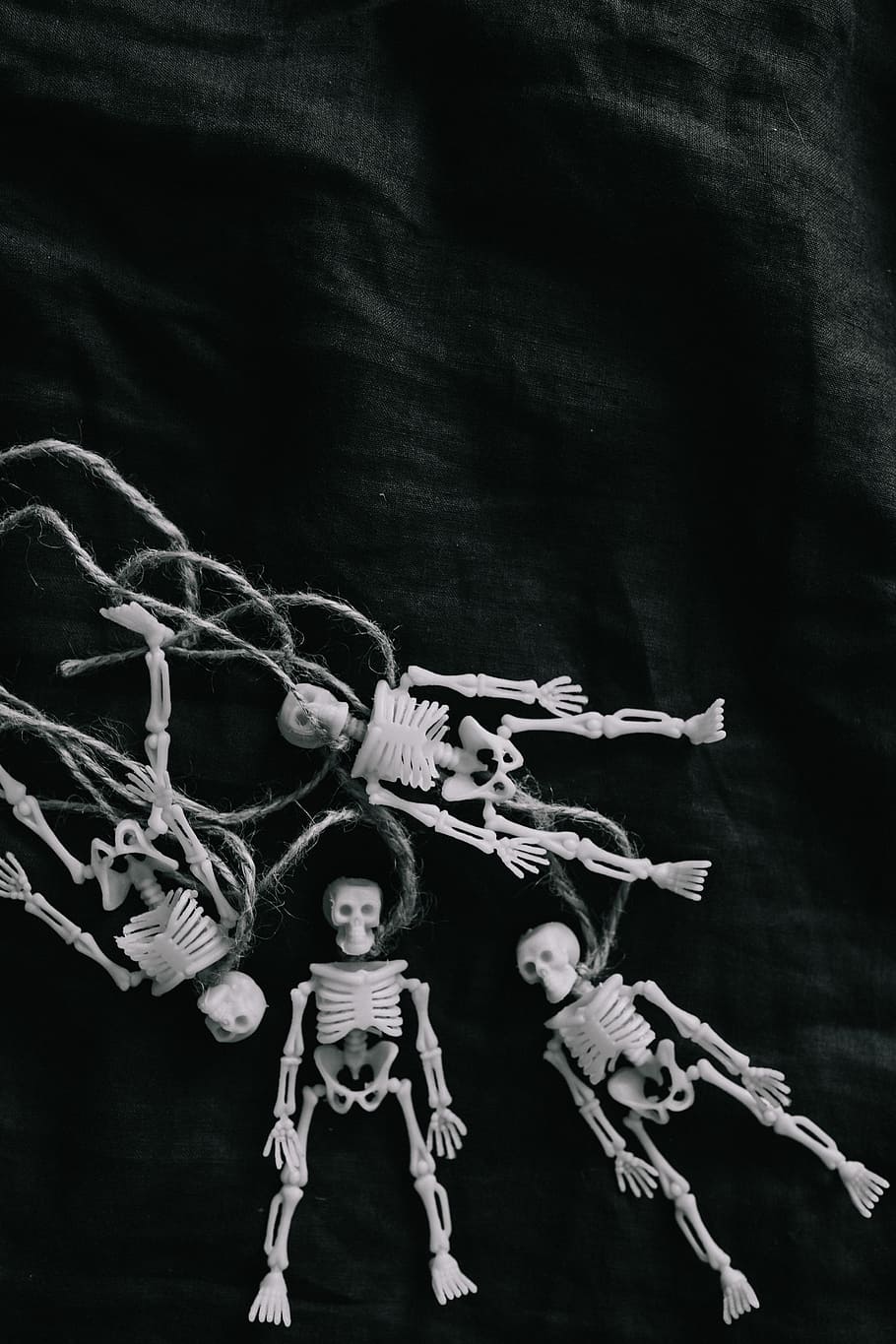 HD wallpaper: Halloween skeleton miniatures, toy