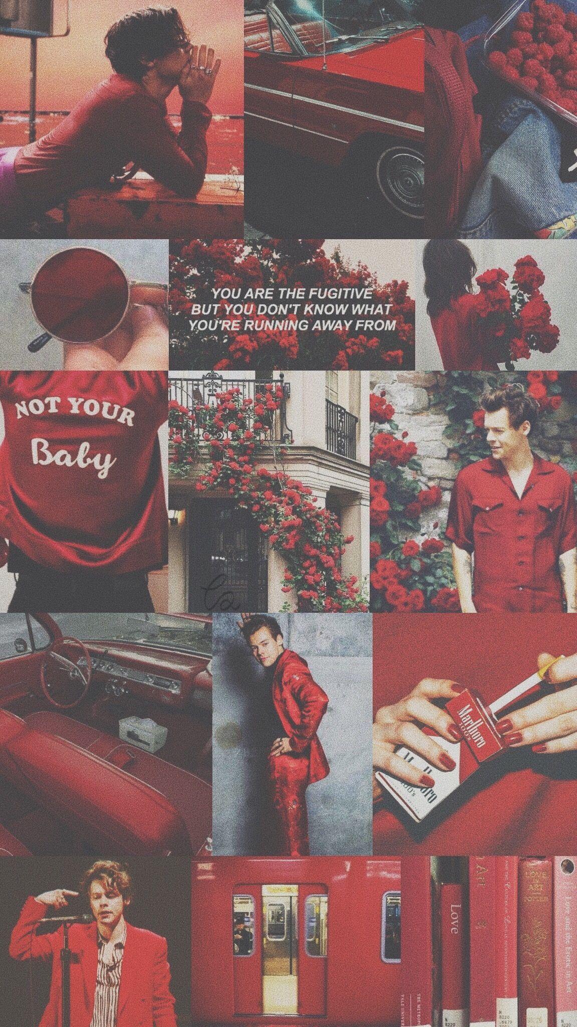 Harry Styles // red aesthetic Wallpaper. Harry styles wallpaper