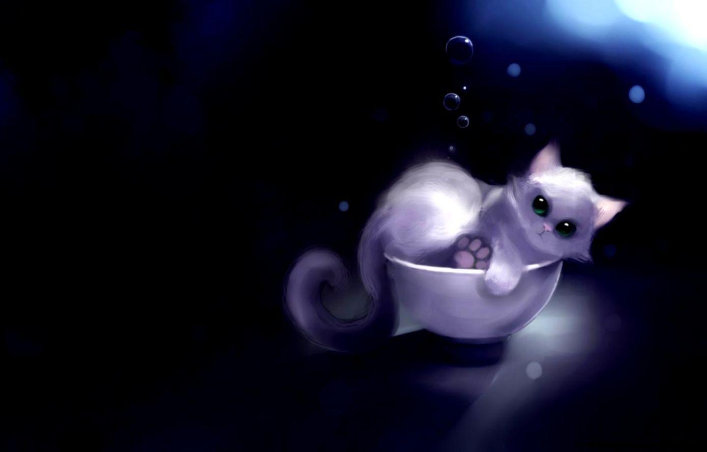 Cute Anime Cat Wallpaper Free Cute Anime Cat