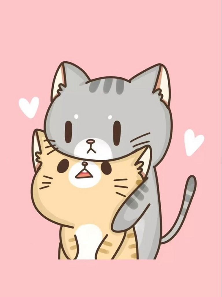 Download Adorably Cute Anime Cat Wallpaper | Wallpapers.com
