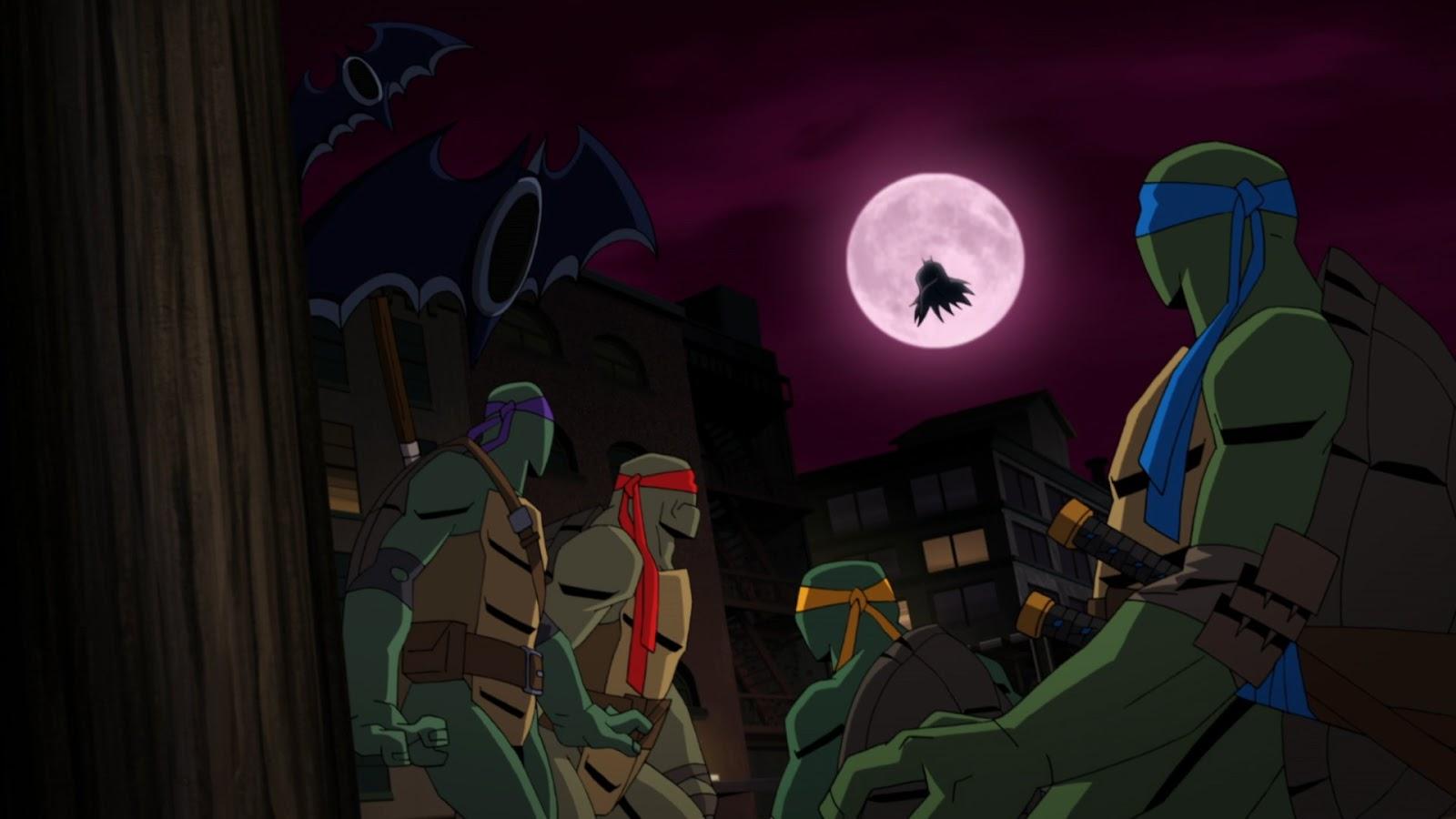 NickALive!: First Clip, New Image from 'Batman vs. Teenage Mutant Ninja Turtles' Movie