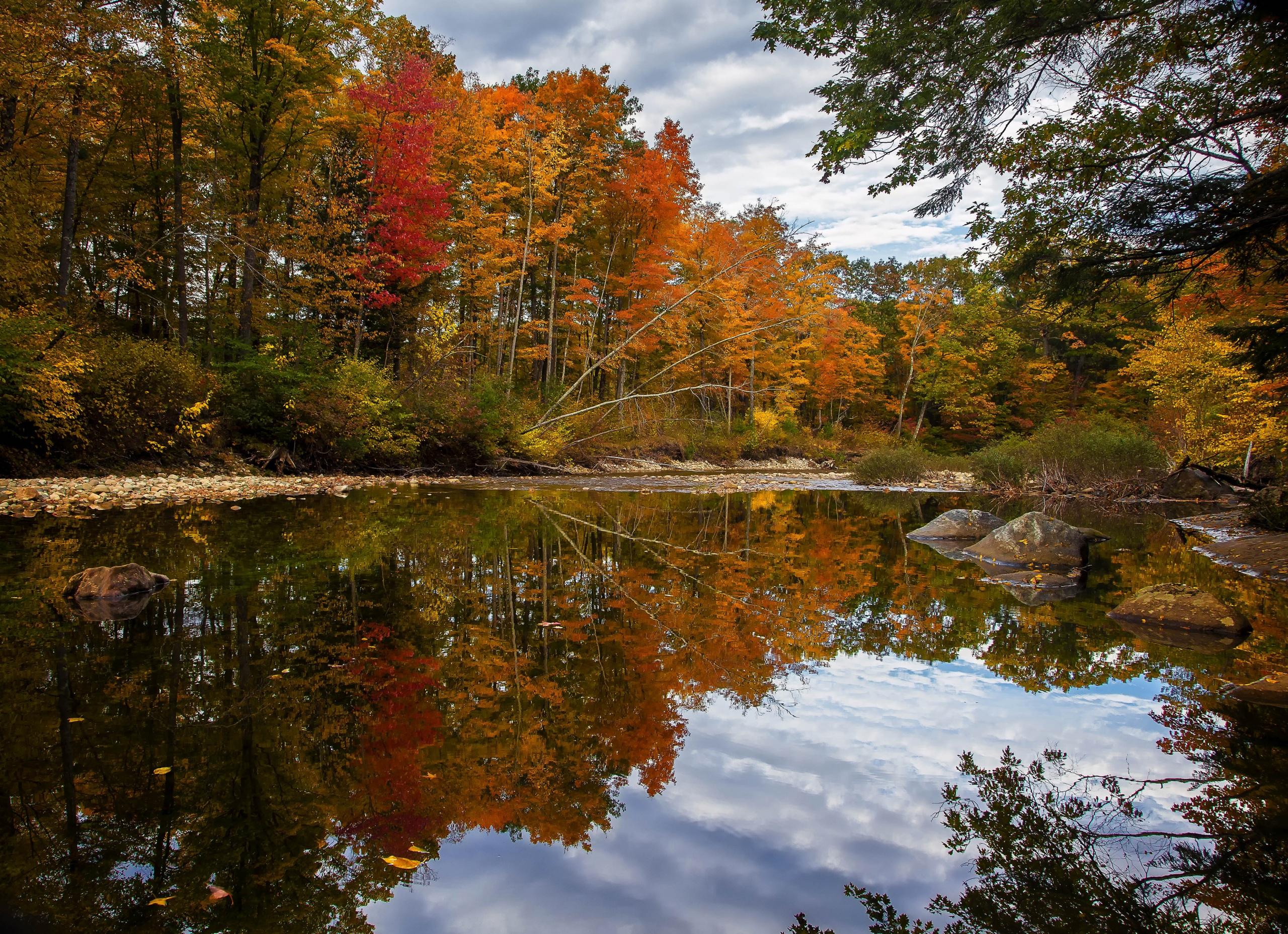 Wallpaper USA Sunday River Bethel Maine Nature Autumn 2560x1858