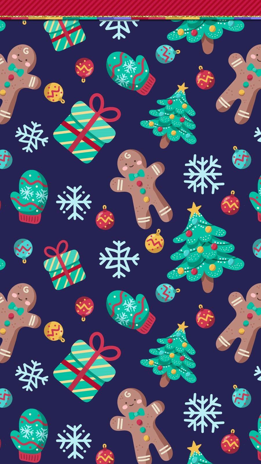 Gingerbread man Christmas #digitalcutewalls. Xmas