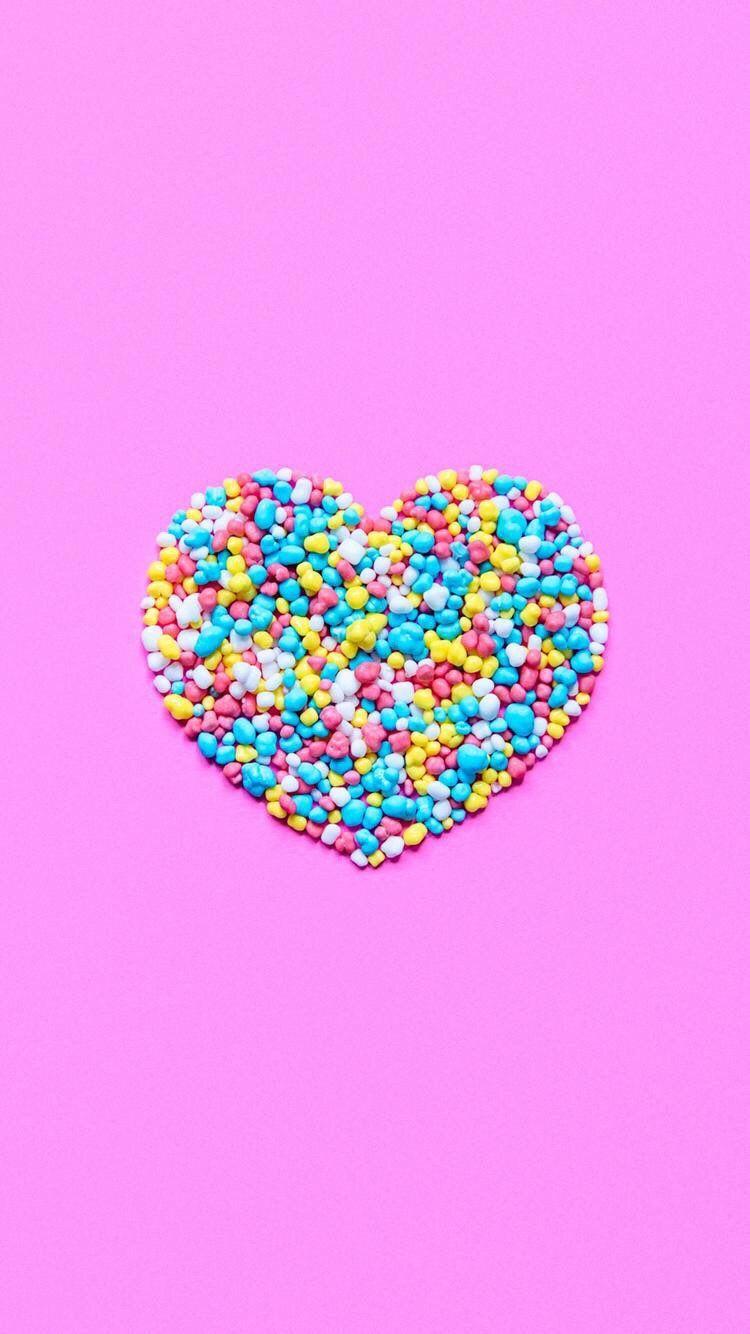 iPhone and Android Wallpaper: Candy Heart Wallpaper