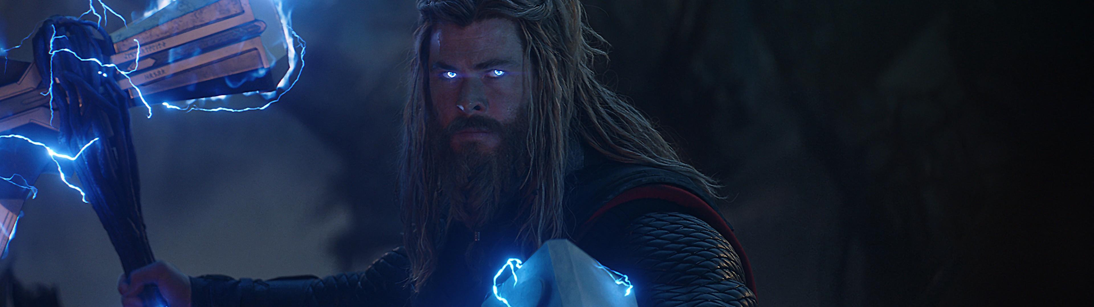 Avengers: Endgame Thor Stormbreaker Mjolnir Lightning 8K