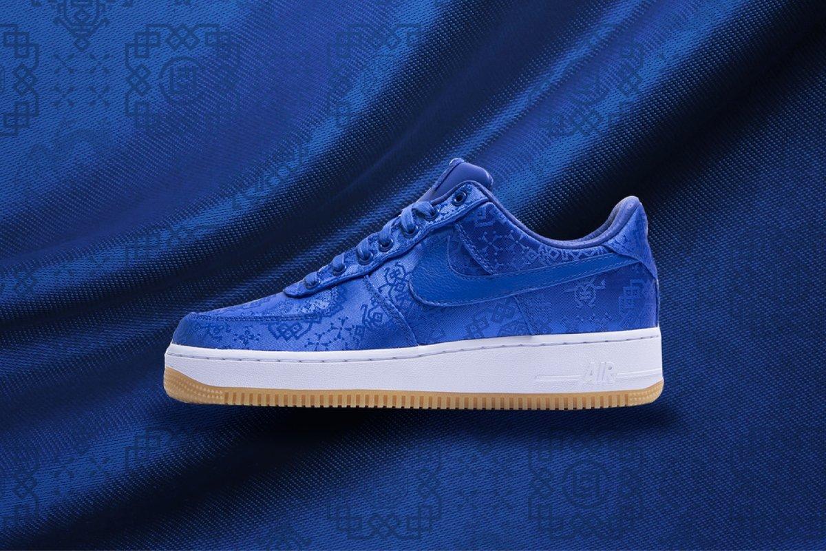 Download CLOT x Nike Royale University Blue Silk Air Force 1