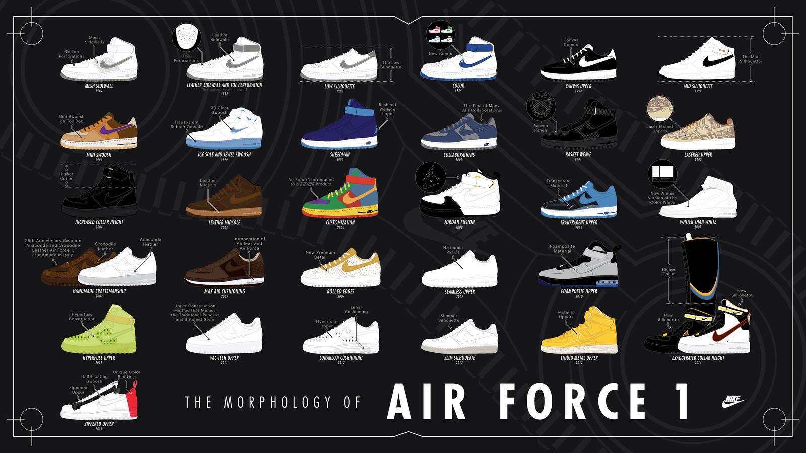 Morphology of Nike Air Force One photo- Nike