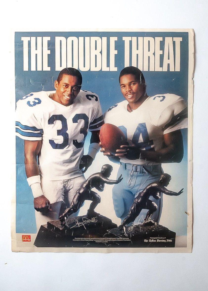 Details about Rare Dallas Cowboys The Double Threat Poster