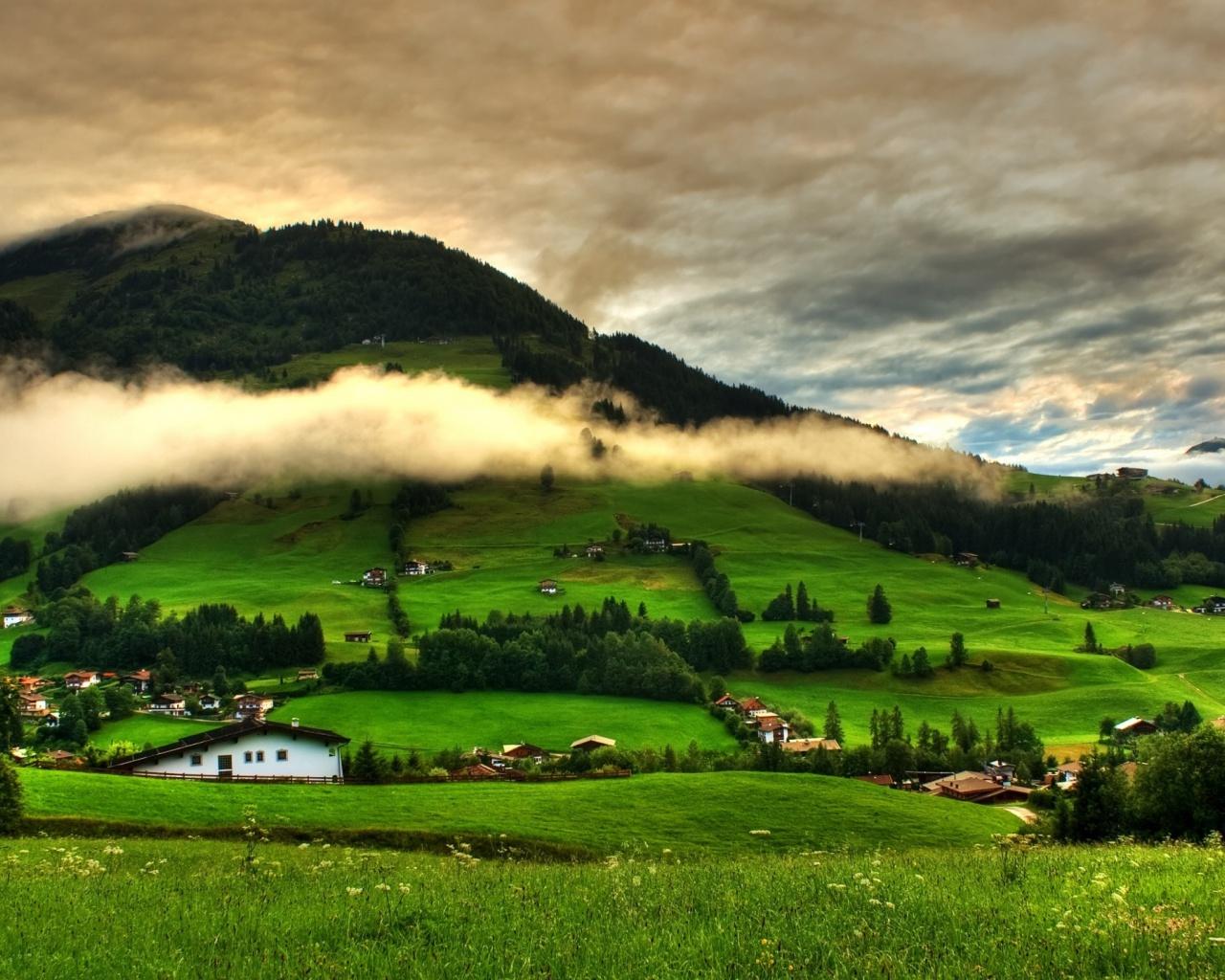 Spring Green Mountains desktop PC and Mac wallpaper