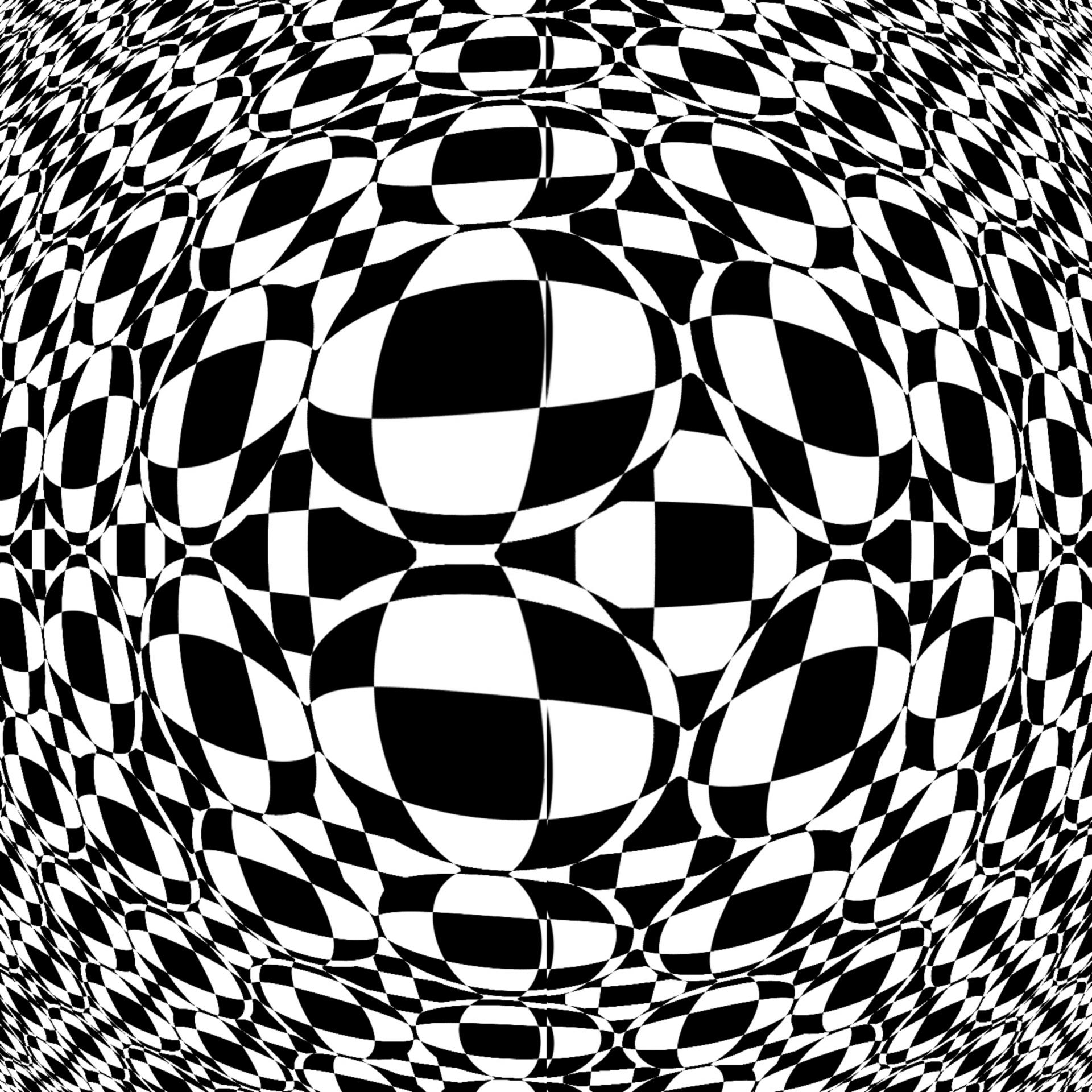 Wallpaper, 3D, checkerboard, balls, black