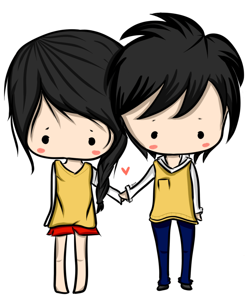 Free Cute Couple Cartoon Hugging, Download Free Clip Art
