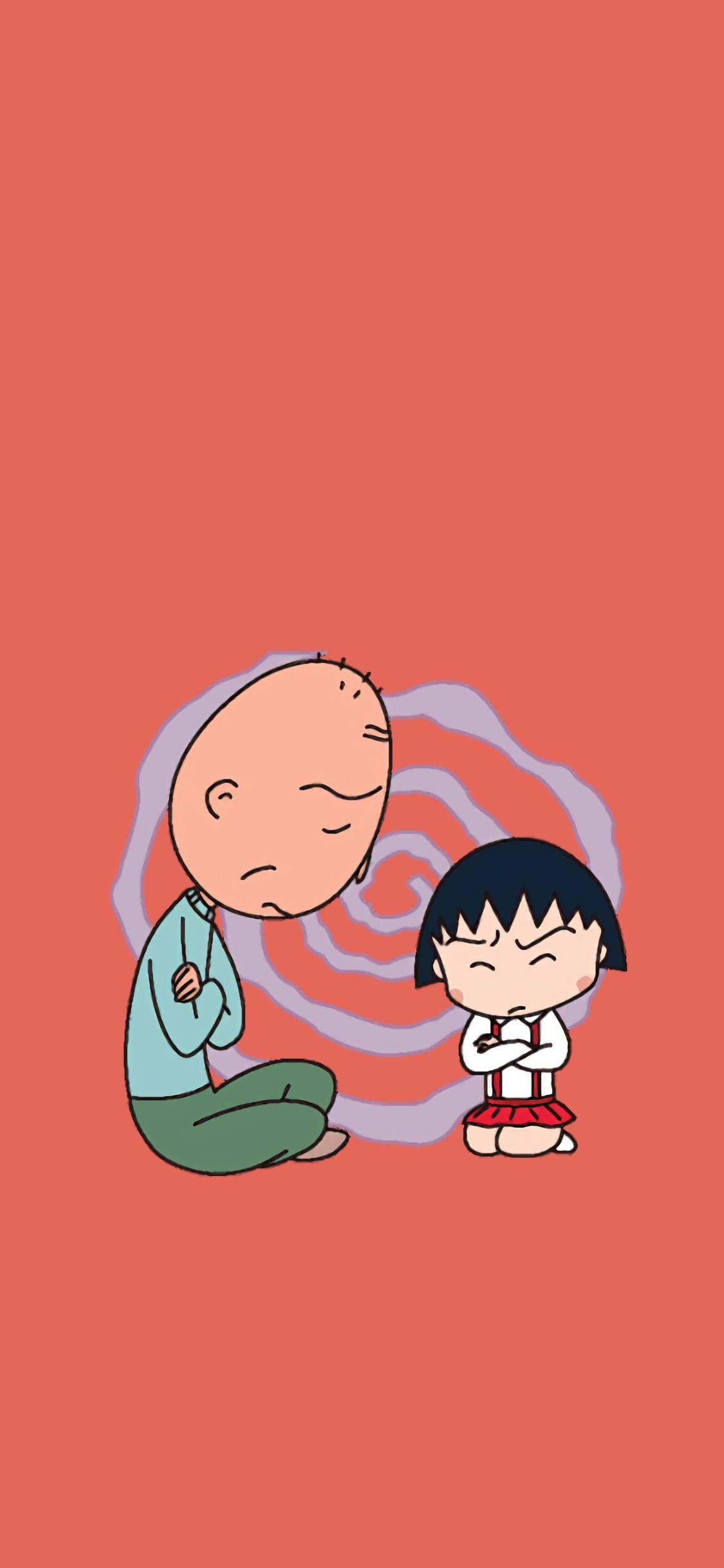 Grandfather of Japan of animation of cherry small a round