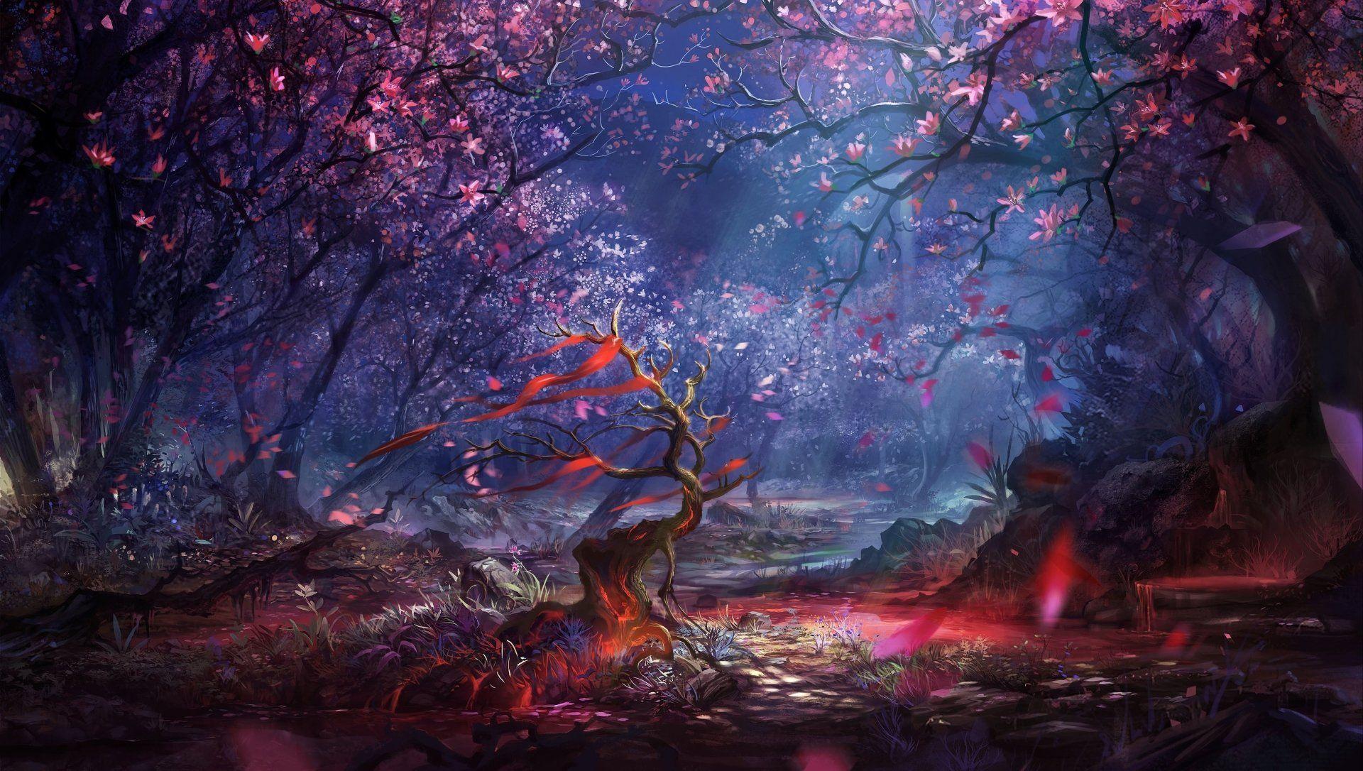 Fantasy Landscape Tree Fantasy Wallpaper. Fantasy