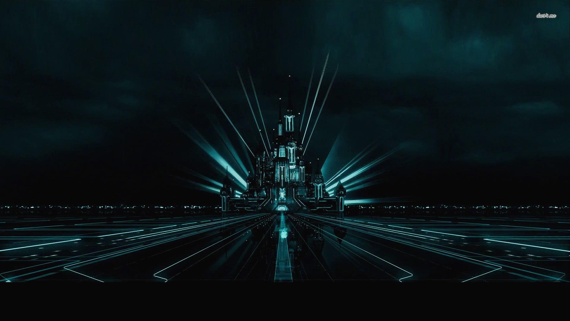 Disneyland castle, Tron: Legacy, movies, Tron, Disney HD