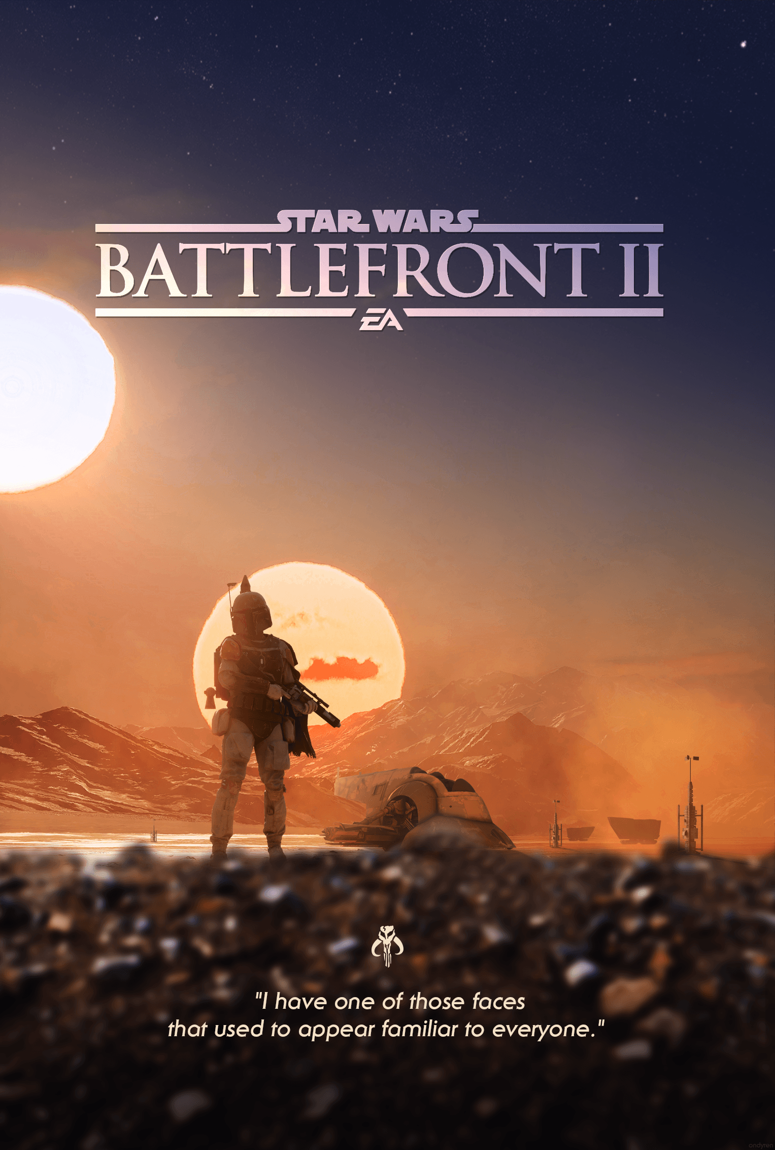 The Mandalorian poster recreated in Battlefront II