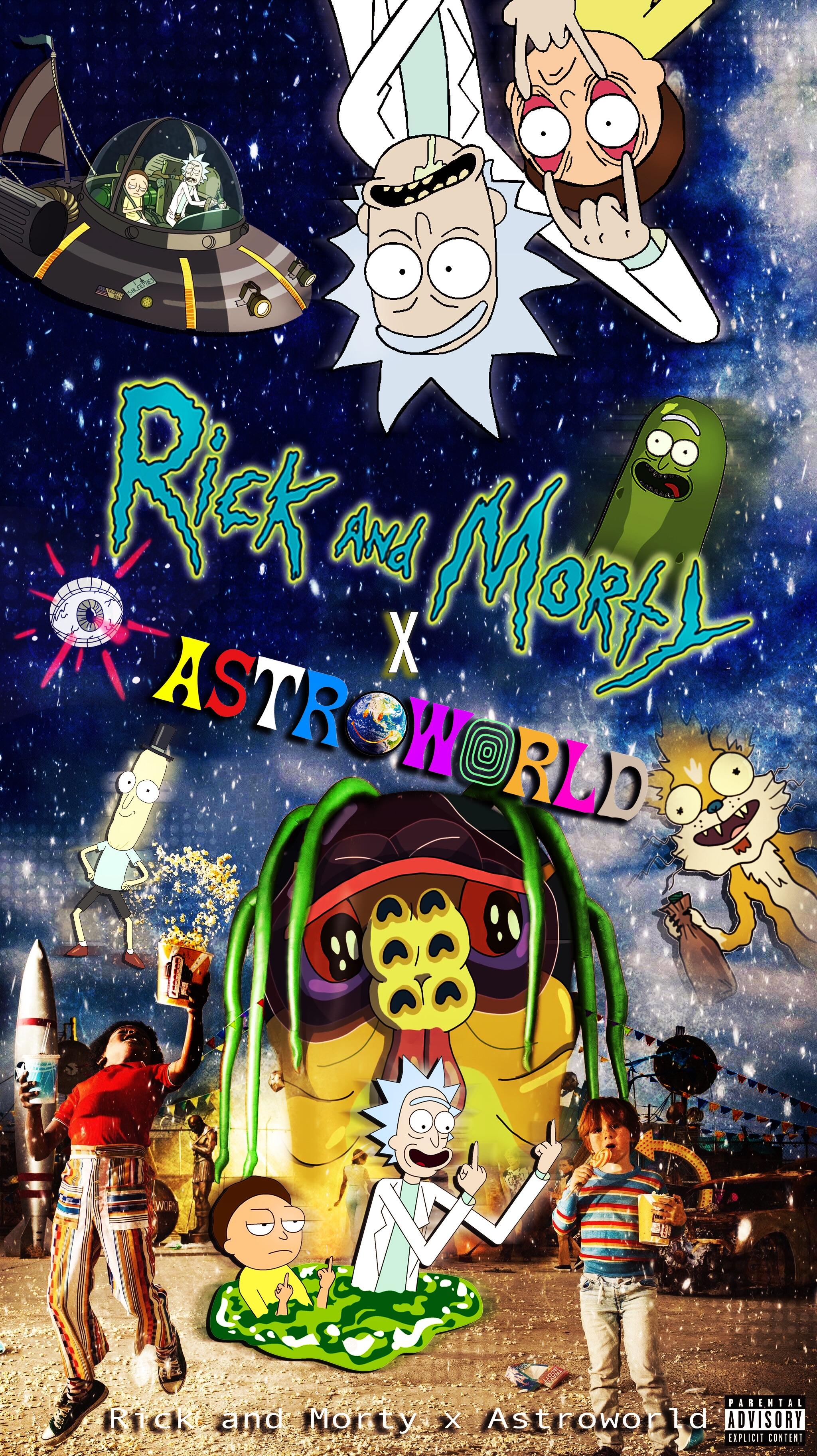 Rick and Morty x Astroworld Wallpaper