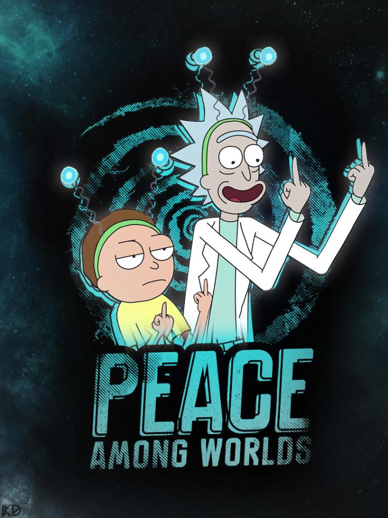 TV Show Rick And Morty (768x1024) Wallpaper