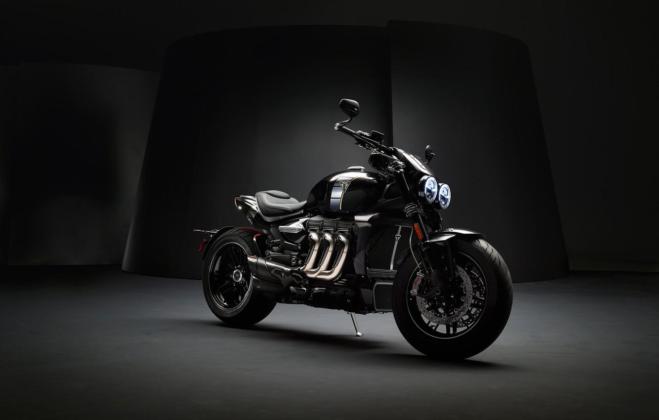 Wallpaper Black, Motocycle, Triumph Rocket 3 TFC image