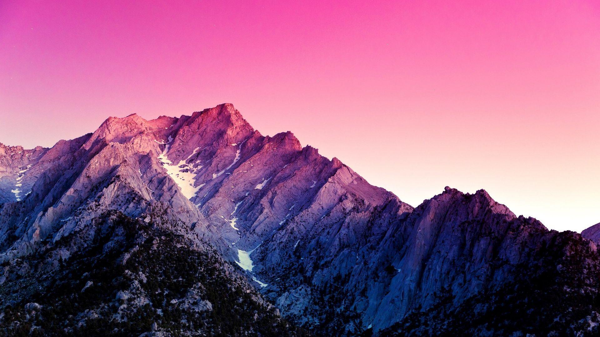 Pink Mountains. [1920x1080]. Macbook air wallpaper