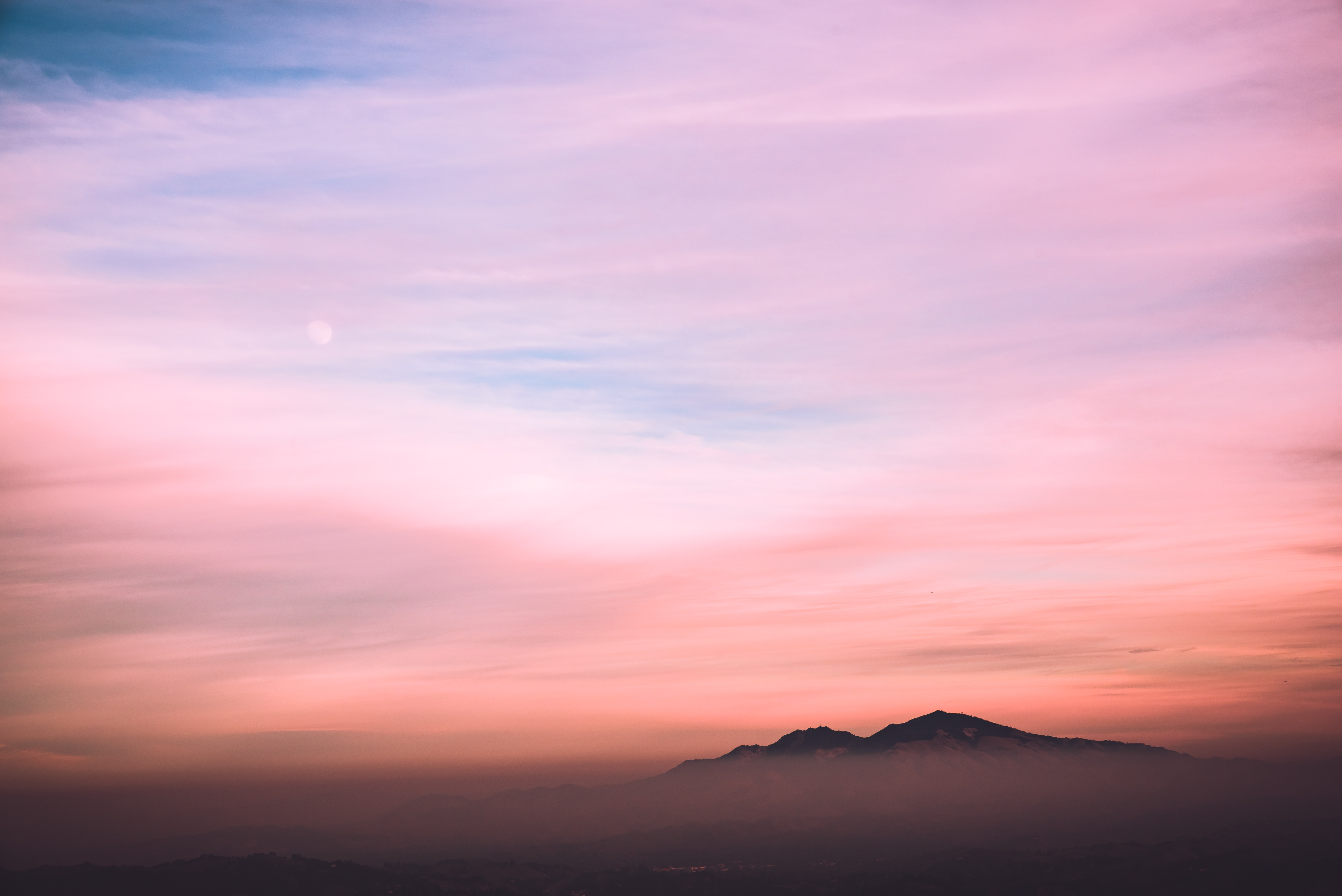 Pink Sky Mountains Wallpapers