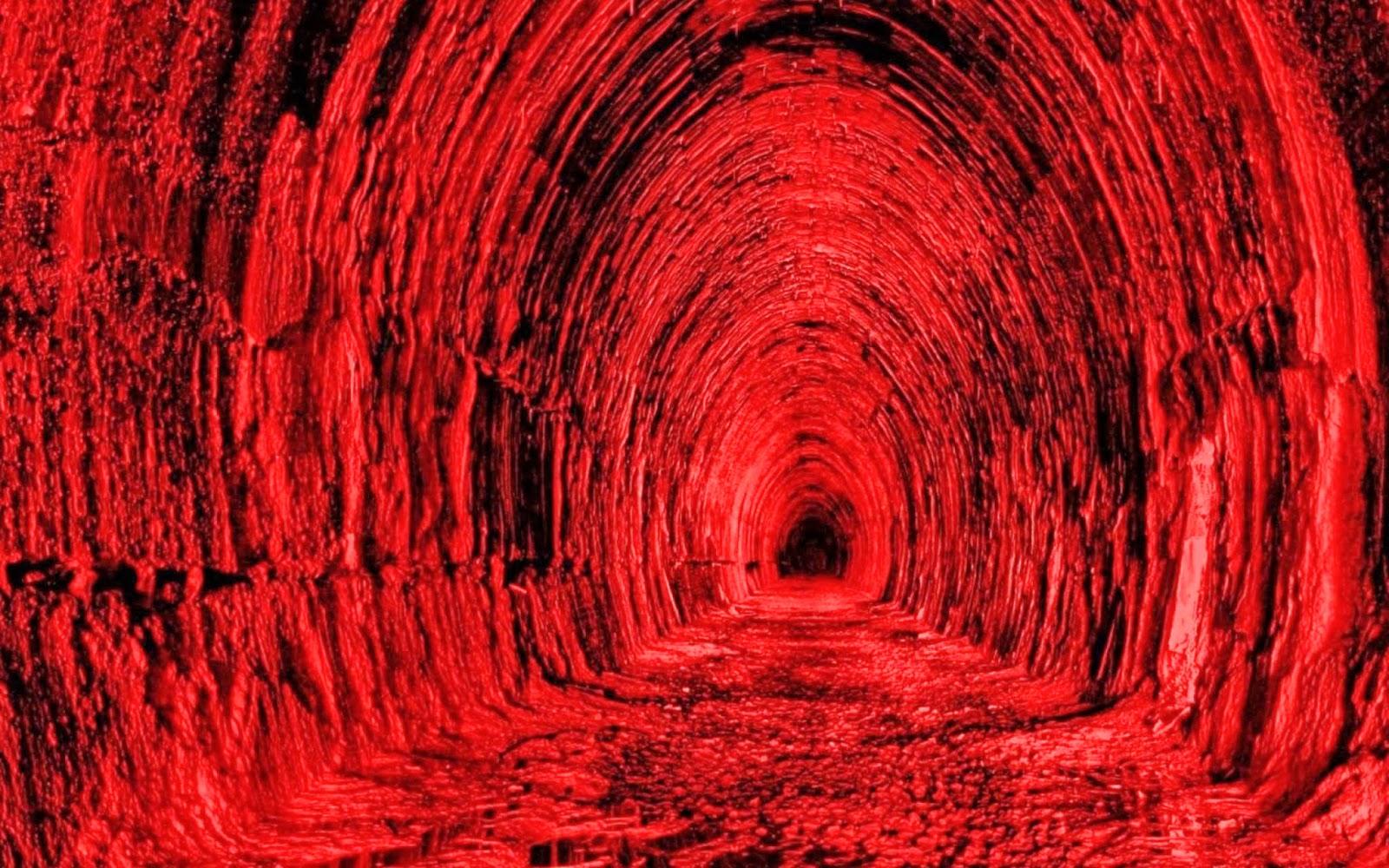 Wallpaper World: Lovely Red Tunnel Black Light 2880x1800