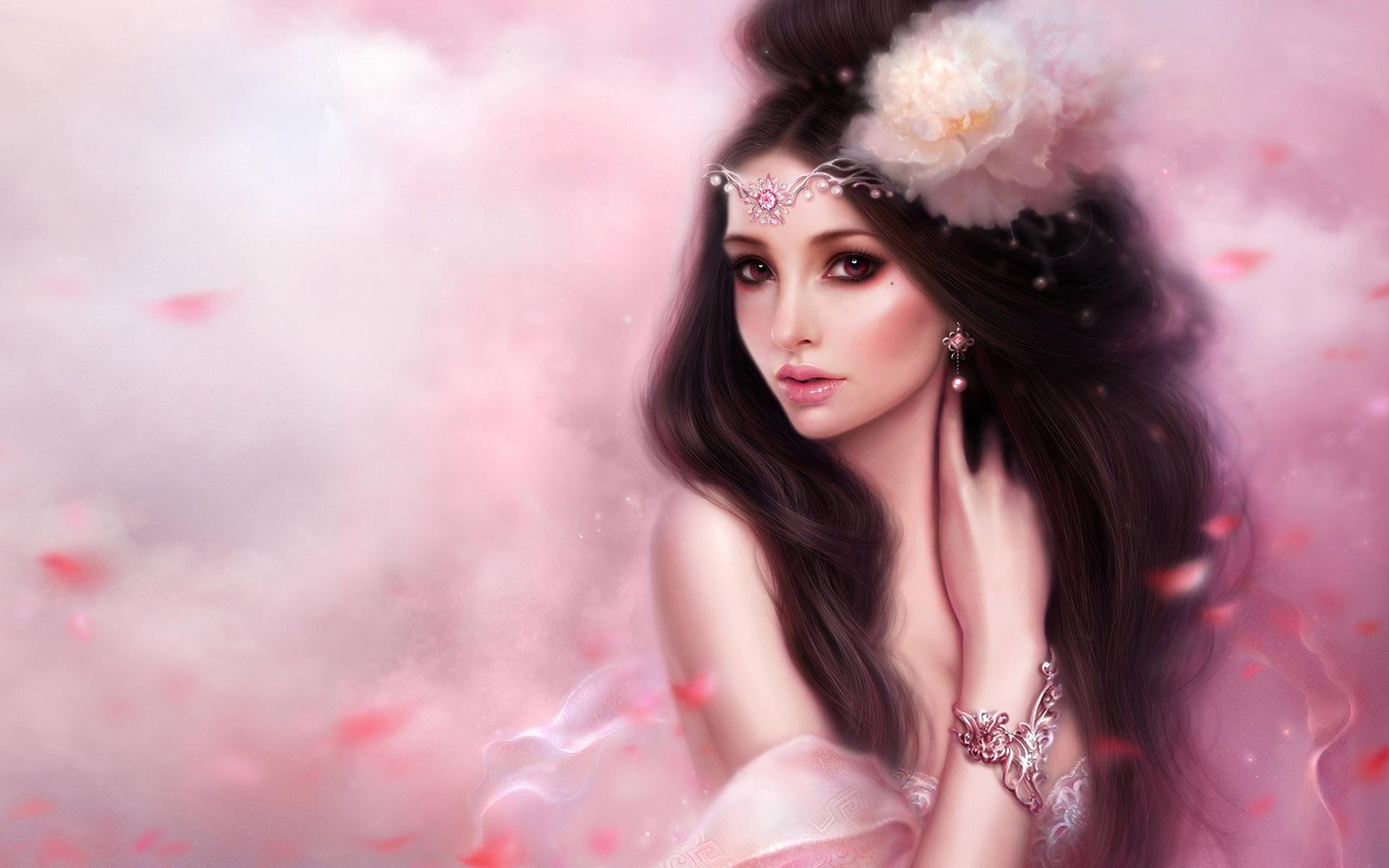 Wallpaper Pink fantasy girl 1920x1200 HD Picture, Image