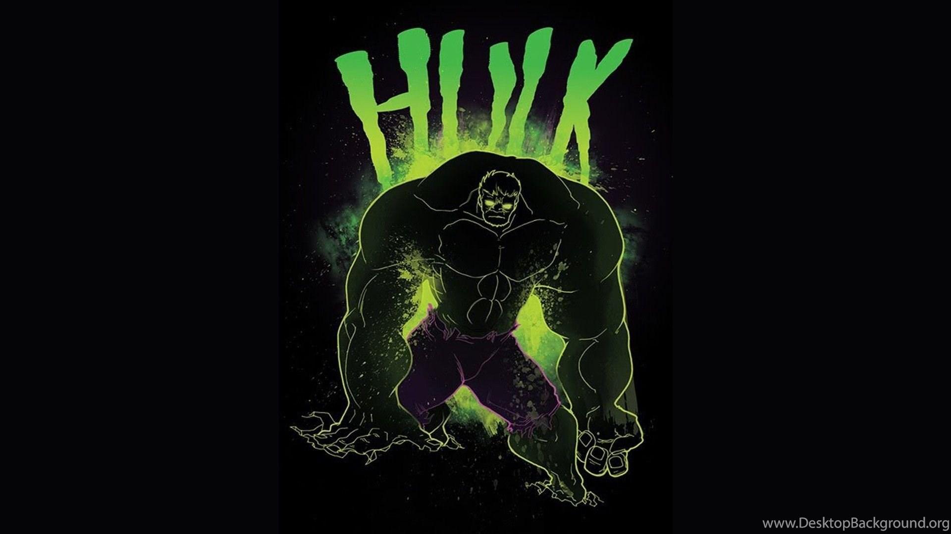 Hulk Marvel Comics Black Background Fan Art Wallpaper