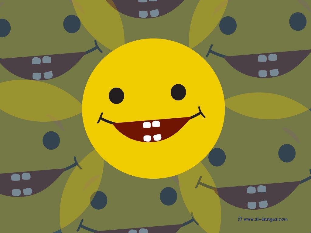 happy faces. Free Wallpaper of a cute Smiley Laughing