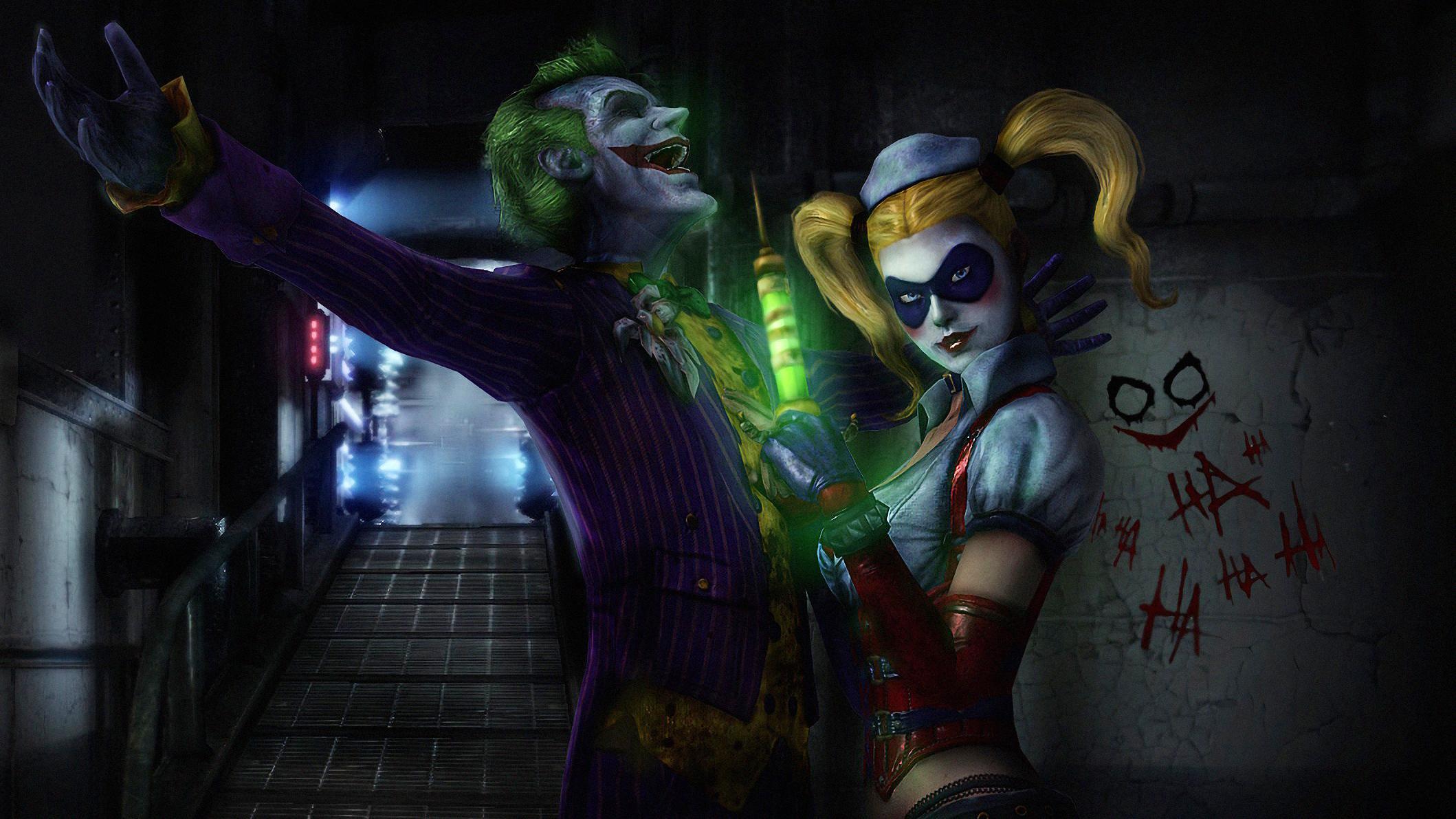 Joker Harley Quinn Laughing, HD Superheroes, 4k Wallpaper