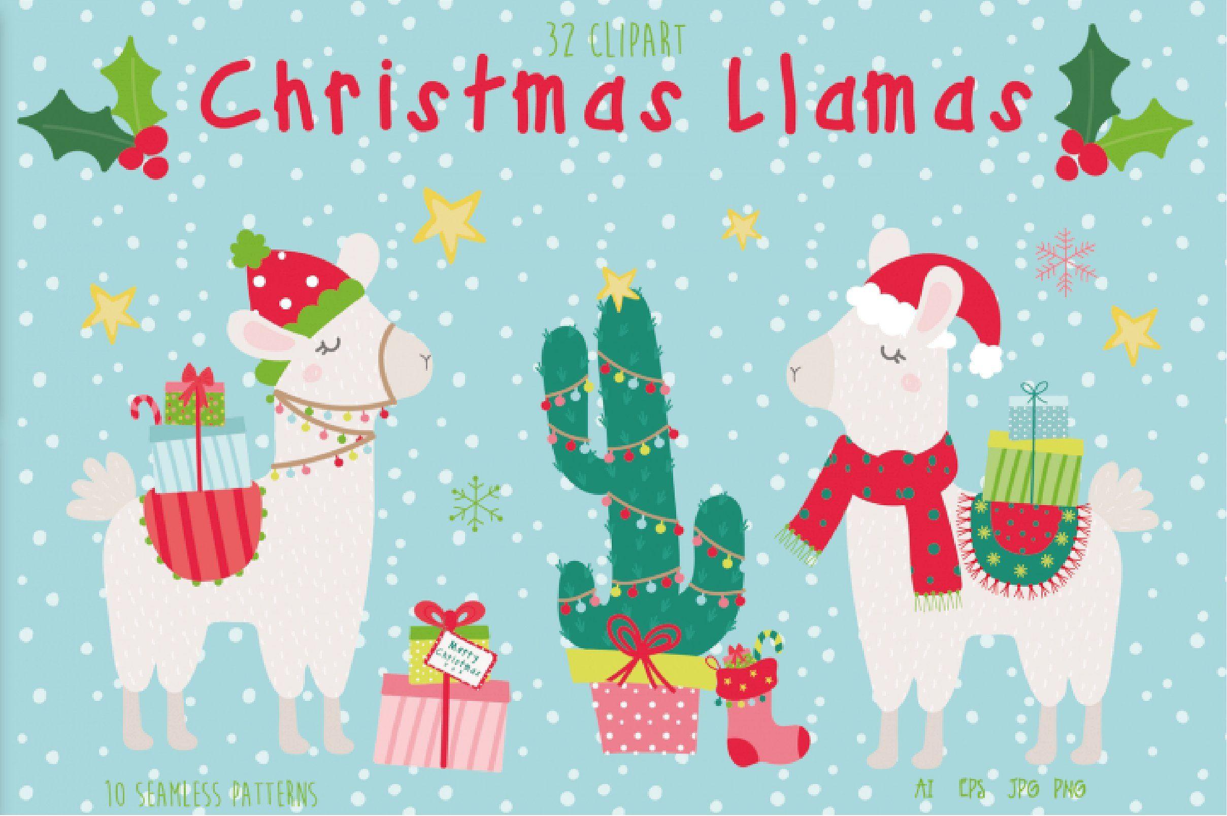 Llamas In Santa Hats Wallpapers - Wallpaper Cave