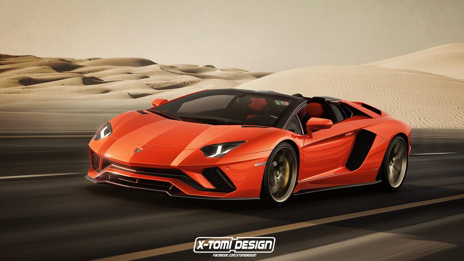 Red Lamborghini Aventador S Roadster Wallpapers - Wallpaper Cave