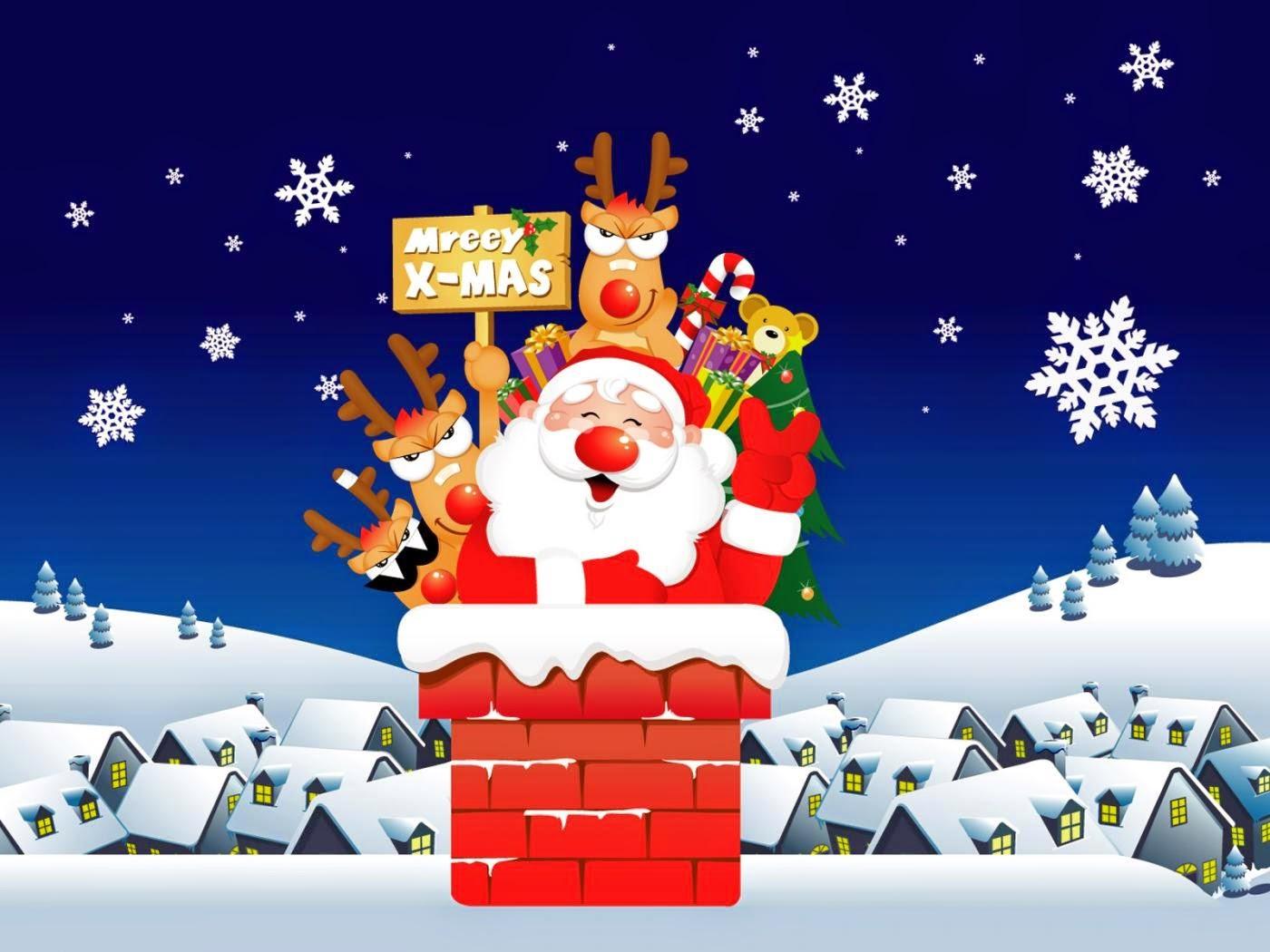 Funny Santa Claus Cartoon Picture Christmas Image