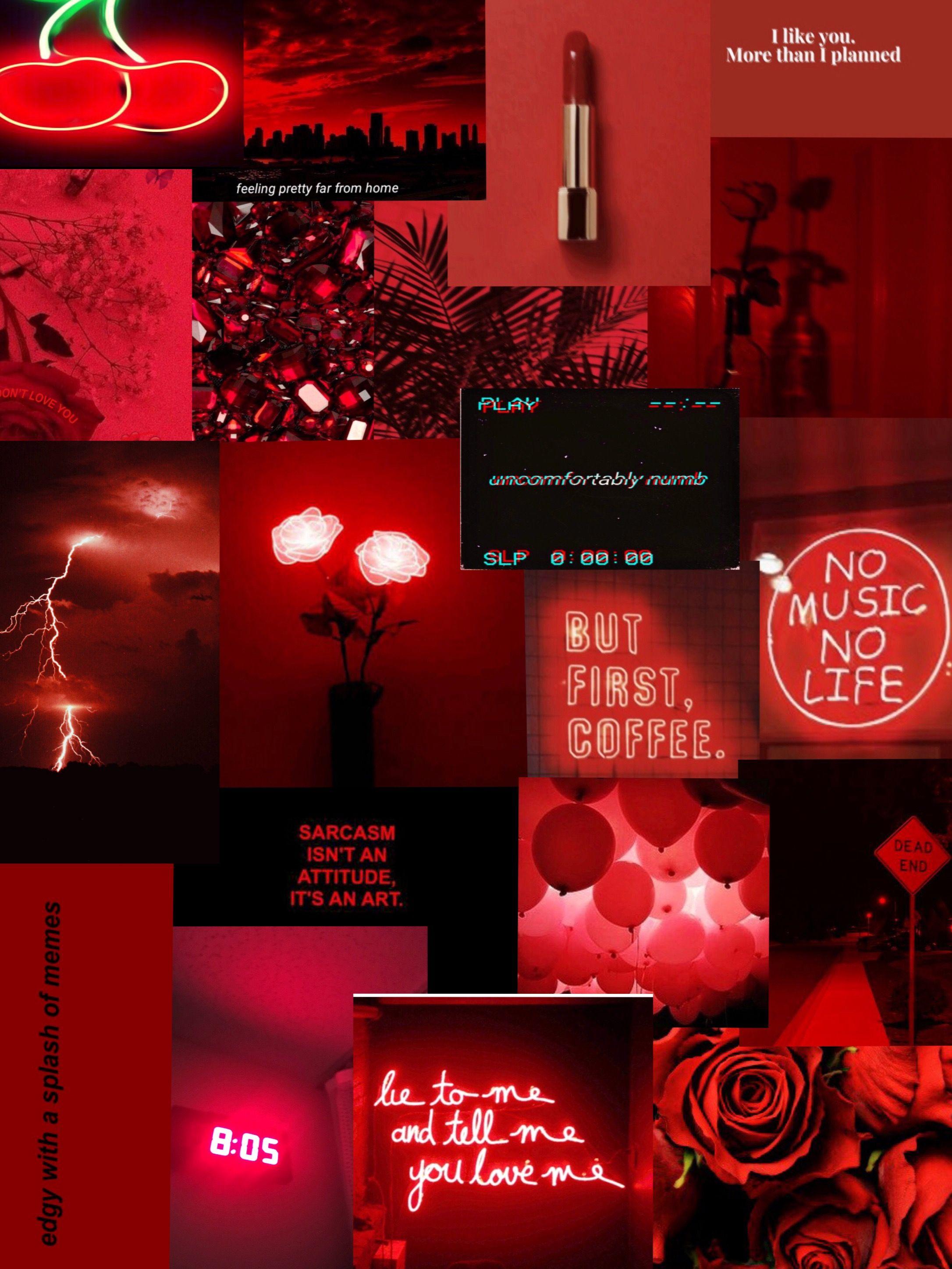 < 20leahmarie07 > #red #aesthetic #wallpaper. Red