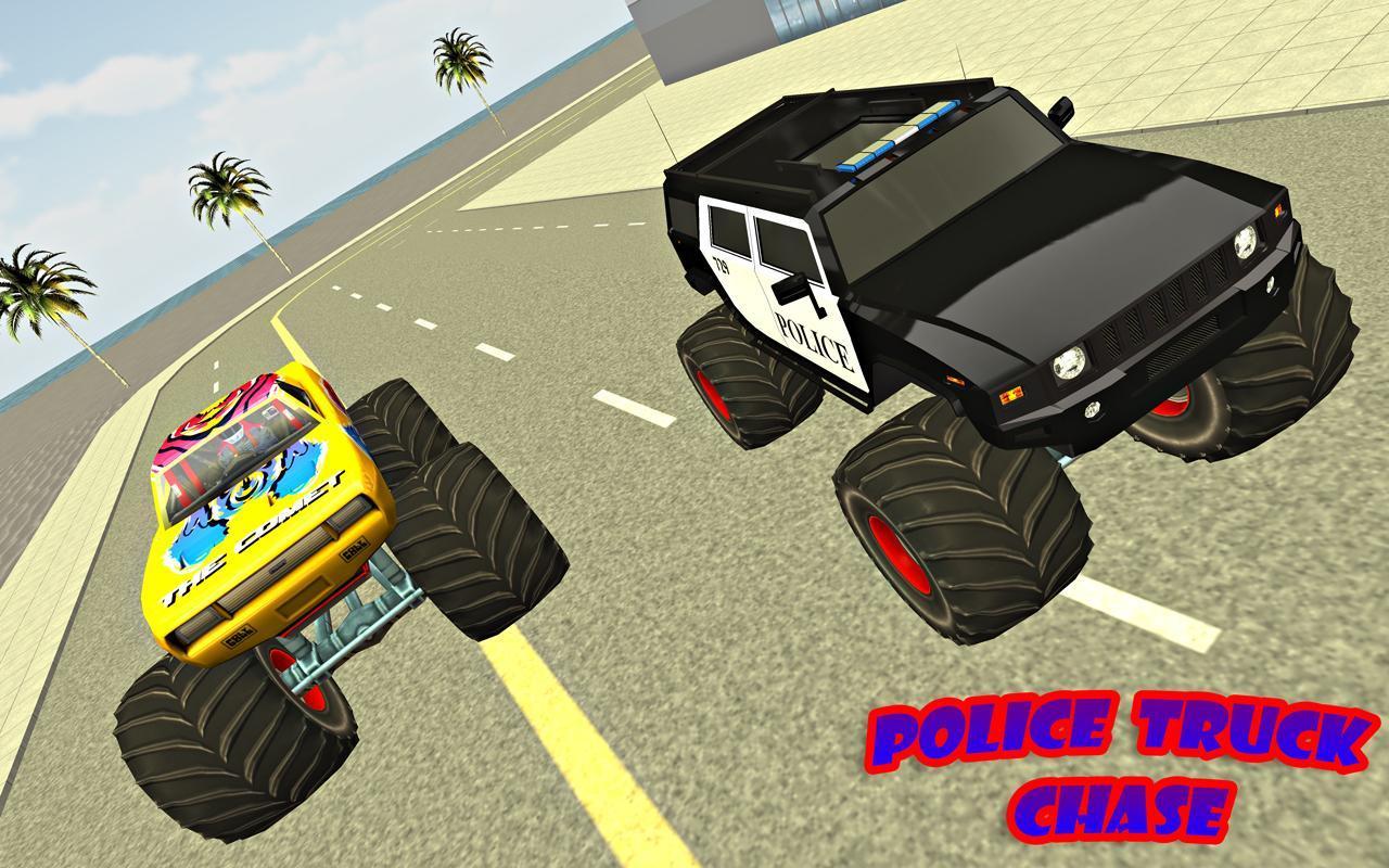 Police Monster Truck Driver, Extreme Thief Chase