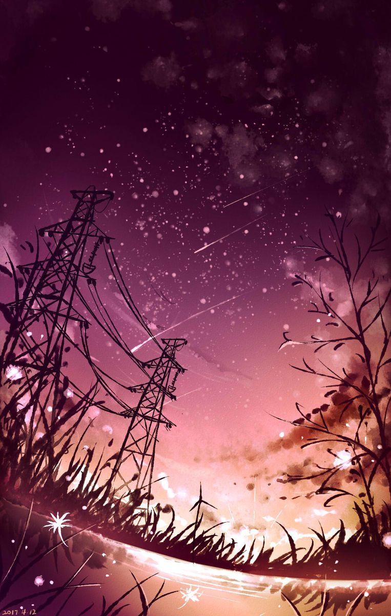 anime #wallpaper #landscape #evening. Anime places